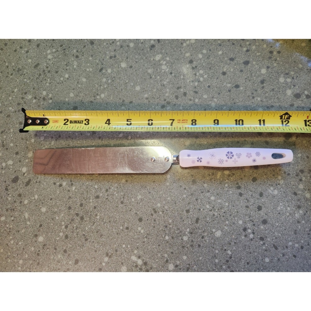 VTG 1960s 70s Ecko Stainless Steel Frosting Spatula Purple Flowers - Picture 5 of 5